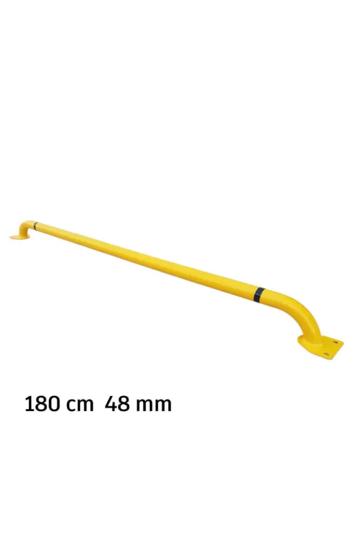 İlgi Trafik OAS-100-2MM-SIYAH Araç Stoper İmalatı Otopark Araç Stoperi Lastik Sonlandırma Demiri 180 Cm Ø48Mm 2Mm Siyah
