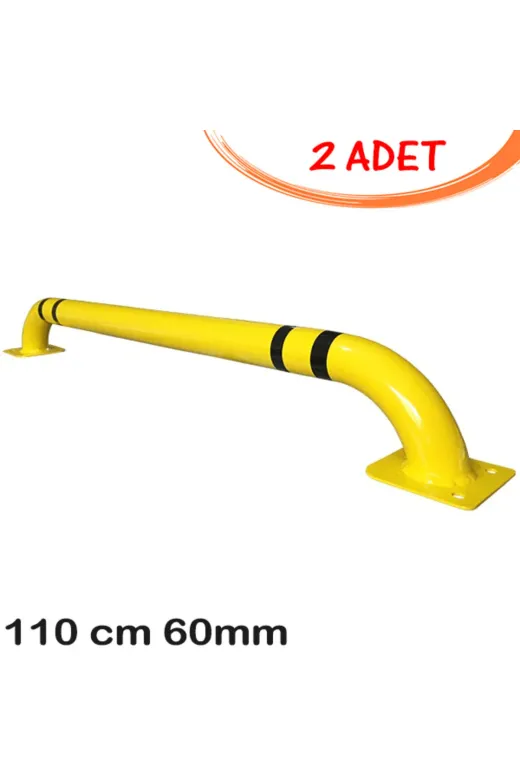 İlgi Trafik OAS-13-2ADET-3MM Araba Park Etme Demiri Bariyeri Otopark Ayırıcı Stoperi Yaslama Demiri 110Cm Ø60Mm 3Mm (2 Adet)