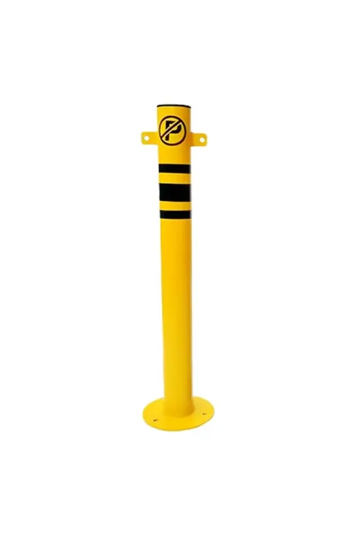 İlgi Trafik SB-018-GRI Otopark Zincir Bariyer Metal Duba Demir Sabit Baba Metal Park Bariyeri 75 Cm Gri