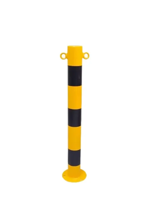 İlgi Trafik SB-020-SIYAH Zincir Bariyer Sistemleri Otopark Metal Duba Demir Sabit Park Bariyeri 75 Cm Siyah