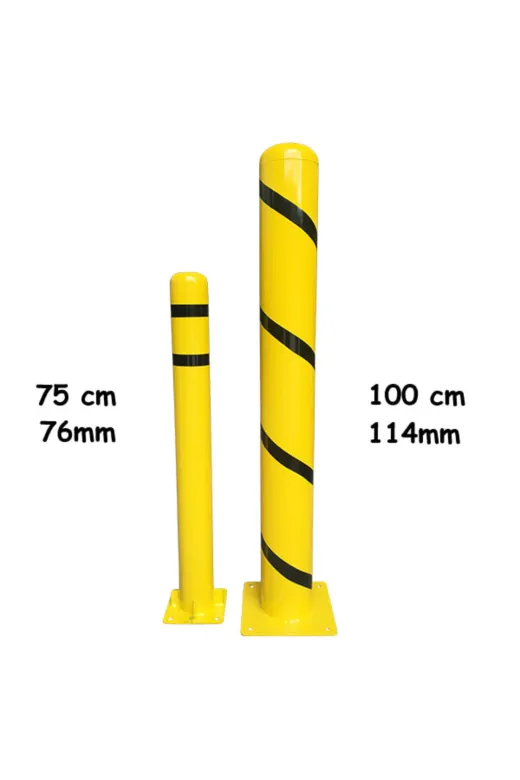 İlgi Trafik SB-052-3-SARI Kamyon Bariyer Metal Kaldırım Park Demiri Otopark Sabit Park Bariyeri 114Mm 100 Cm 3Mm Sarı