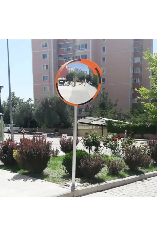 İlgi Trafik TAD-001 / 250 cm-GRI Ayna Direği Trafik Levhası Direği Flanşlı Boru Trafik Otopark Direk (2.5 Metre) Gri