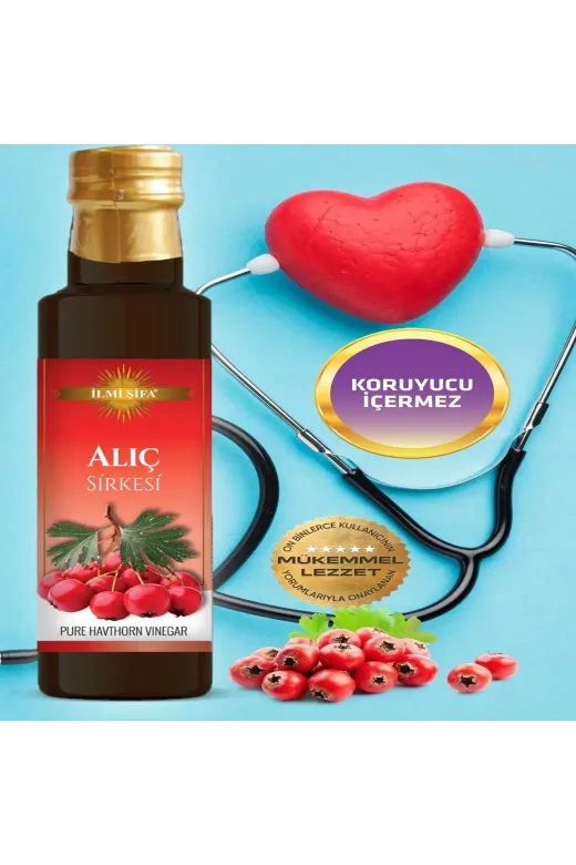 İLMİ ŞİFA Alıç Sirkesi Doğal Fermante Saf Ve Katkısız 500 Ml