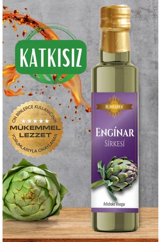 İLMİ ŞİFA Enginar Sirkesi 500 Ml Doğal Fermante Saf Ve Katkısız