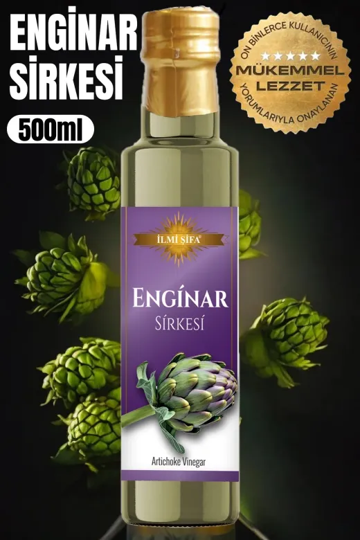 İLMİ ŞİFA Enginar Sirkesi 500 Ml Doğal Fermante Saf Ve Katkısız