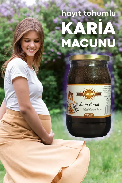 İLMİ ŞİFA İlmi Şifa Karia Macunu Hayıt Tohumlu Ve Civanperçemli Kadınlara Özel Karia Macunu 430 Gr.