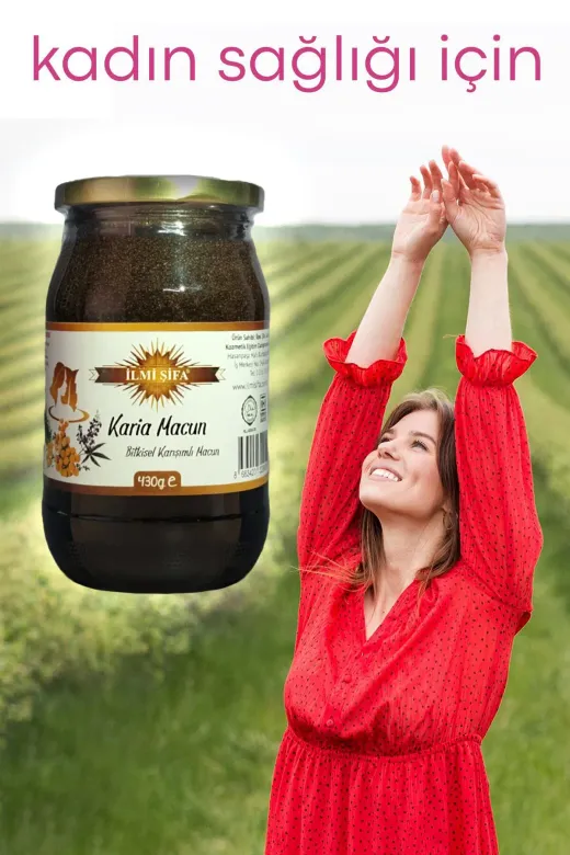 İLMİ ŞİFA İlmi Şifa Karia Macunu Hayıt Tohumlu Ve Civanperçemli Kadınlara Özel Karia Macunu 430 Gr.