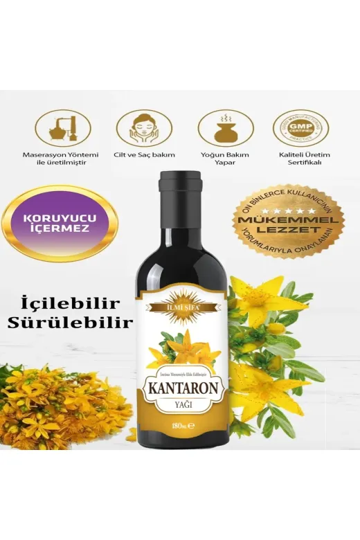 İLMİ ŞİFA Sarı Kantaron Yağı 180 Ml Saf Doğal Içilebilir Kantaron Yağı Yenileyici Iyileştirici