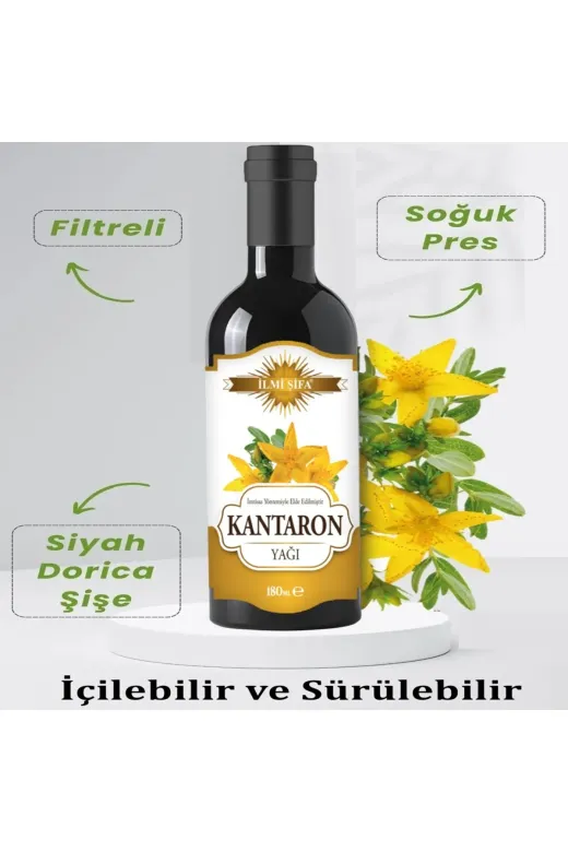İLMİ ŞİFA Sarı Kantaron Yağı 180 Ml Saf Doğal Içilebilir Kantaron Yağı Yenileyici Iyileştirici