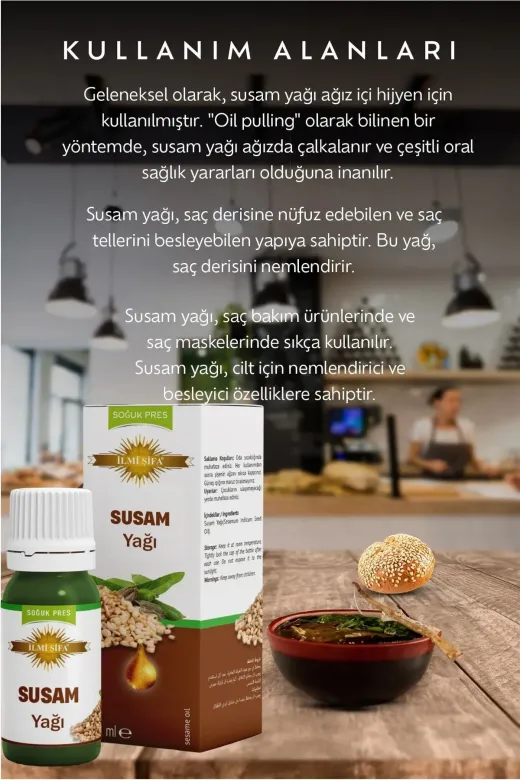 İLMİ ŞİFA Susam Yağı 50 Ml (Nemlendirici, Besleyici, Canlandirici Ve Yenileyici)