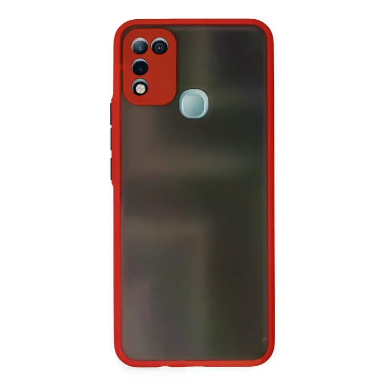 İnfinix Hot 10 Play Kılıf Montreal Silikon Kapak - Kırmızı