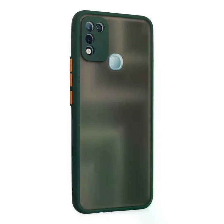 İnfinix Hot 10 Play Kılıf Montreal Silikon Kapak - Yeşil