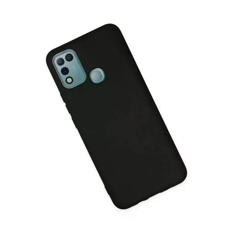 İnfinix Hot 10 Play Kılıf Nano içi Kadife Silikon - Siyah