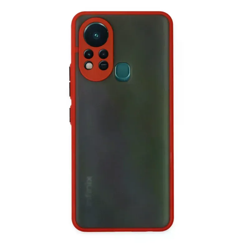 İnfinix Hot 11s Kılıf Montreal Silikon Kapak - Kırmızı