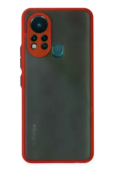 İnfinix Hot 11s Kılıf Montreal Silikon Kapak - Kırmızı