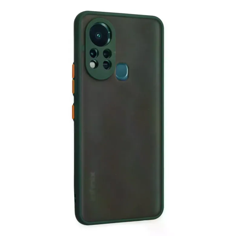 İnfinix Hot 11s Kılıf Montreal Silikon Kapak - Yeşil