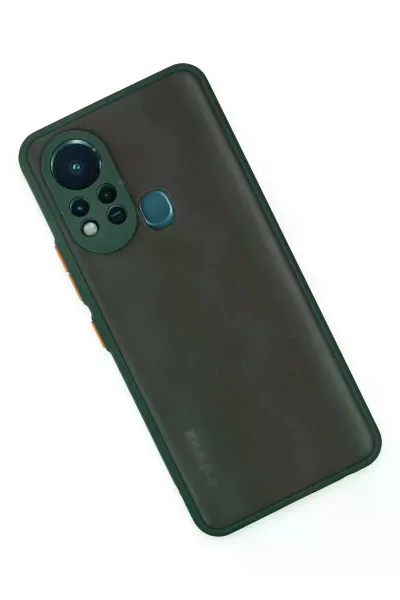 İnfinix Hot 11s Kılıf Montreal Silikon Kapak - Yeşil