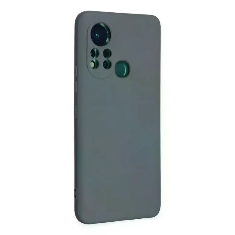 İnfinix Hot 11s Kılıf Nano içi Kadife Silikon - Gri