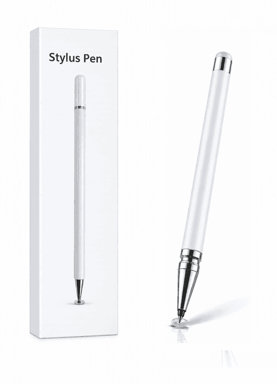 İnfinix Hot 20i Uyumlu Dokunmatik Stylus Kalem Disk Uçlu Hassas Beyaz Tablet Telefon Çizim Kalemi