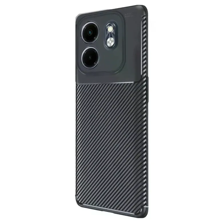 İnfinix Hot 50i 4g Kılıf Auto Focus Karbon Kapak - Siyah