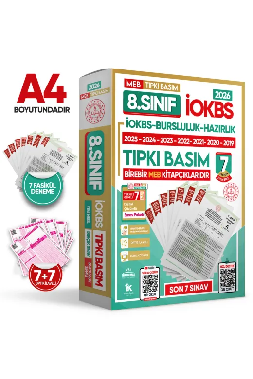 İnformal Yayınları 8.SinifALTIN20-21 2025 8.sınıf Lgs-Iokbs Bursluluk Altın Paket Soru Bankası Ve Deneme Seti