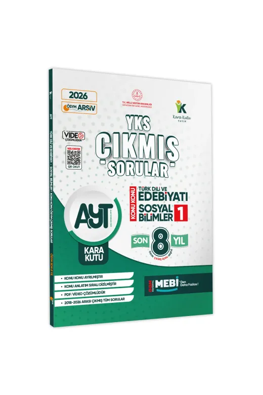 İnformal Yayınları 9786057419026 2026 Yks-Ayt Türk Dili Ve Edebiyatı-Sosyal Bilimler 1 Ösym Çıkmış Soru Bankası Konu Konu Son 8 Yıl