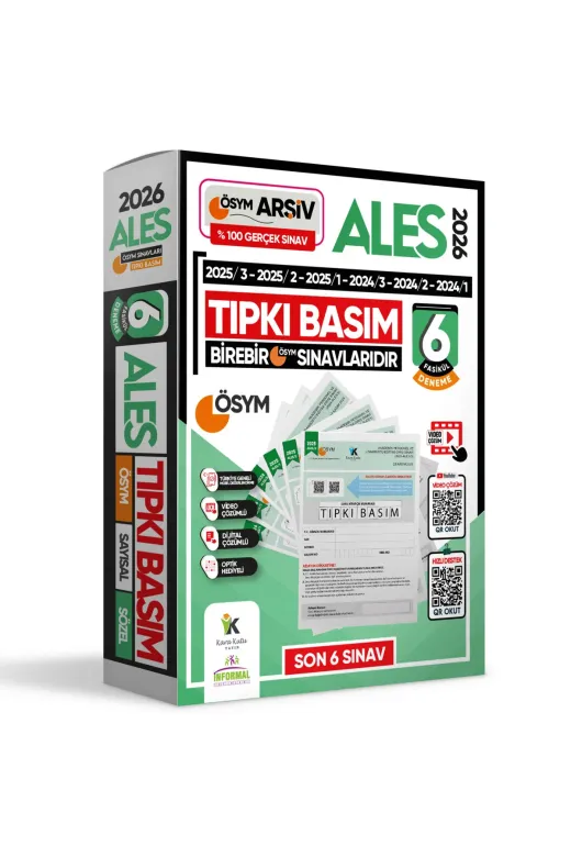İnformal Yayınları ALESTIPKIpaket4044 2026 Ales Ösym Tıpkı Basım Çıkmış Soru 6Lı Deneme Paketi Video Ve Dijital Çözümlü Türkiye Geneli