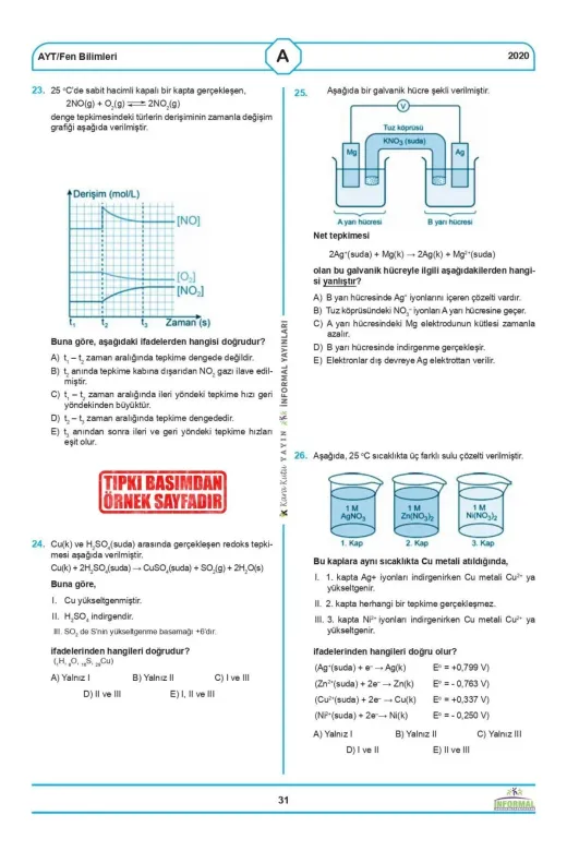 İnformal Yayınları AYT-TIPKIBSMPKT4044 2026 Ayt Sayısal Ösym Çıkmış Soru Tıpkı Basım 9Lu Deneme Paketi Türkiye Geneli Çözümlü Set