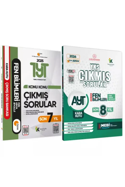 İnformal Yayınları AYTMAT4044 2026 Tyt Ve Ayt Fen Bilimleri Karakutu Ösym Çıkmış Soru Bankası 2Li Set Çözümlü Konu Konu Son 8 Yıl