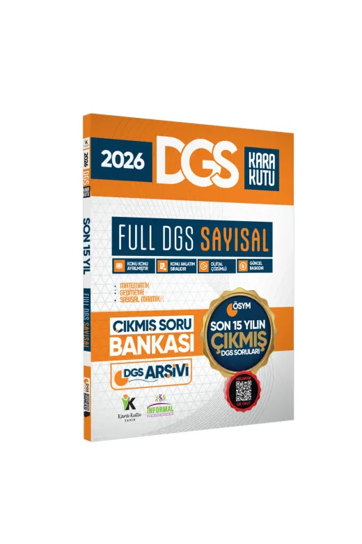 İnformal Yayınları DGSMAT1C2022 2026 Full Dgs Sayisal Ösym Çıkmış Soru Bankası Son 15 Yıl Sadece Dgs Pdf/video Çözümlü