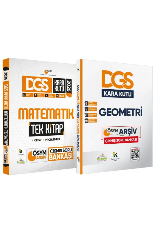 İnformal Yayınları DGSMATTEKGEO2021 2026 Dgs Ösym Kara Kutu Matematik Tek Kitap Ve Geometri Ösym Çıkmış Soru Bankası 2Li Set Özetli