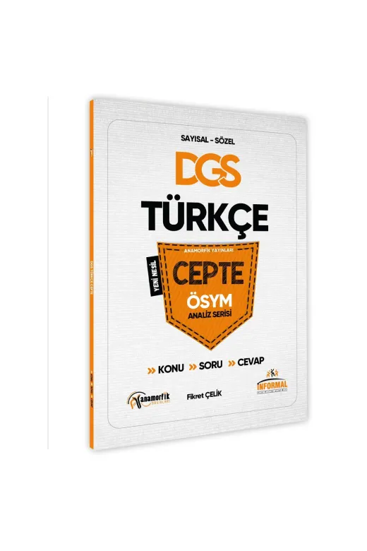İnformal Yayınları DGSTURKCECEPTE 2026 Dgs Türkçe Cepte Konu-Soru-Cevap Ösym Analiz Serisi