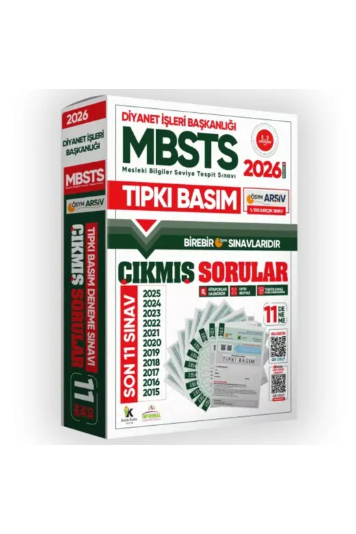 İnformal Yayınları dibMBSTSPKTdnm 2026 Dib-Mbsts Ösym Çıkmış Soru Tıpkı Basım 11Li Kitapçık Türkiye Geneli Deneme Paketi