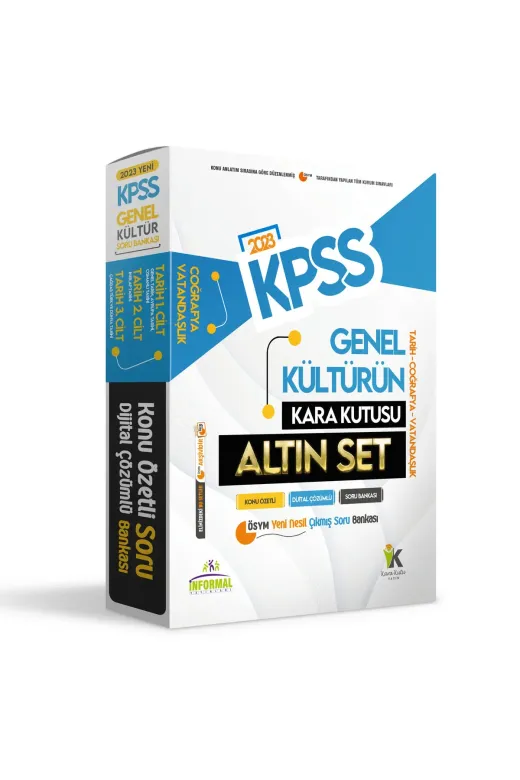 İnformal Yayınları GK2020TCV Kpss Kara Kutu Genel Kültür Altın Set Konu Özetli Dijital Çözümlü Soru Bankası