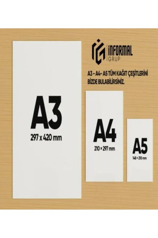 İnformal Yayınları İnfocopyA4-FOTO500Y İnformal Fotokopi Kağıdı Premium Kalite A4 80 Gr 500 Yaprak 1. Hamur