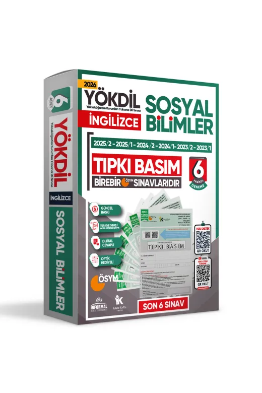 İnformal Yayınları KK2010S 2026 Yökdil İngilizce Sosyal Bilimler Ösym Çıkmış Soru Tıpkı Basım Deneme Paketi 6Lı Türkiye Geneli