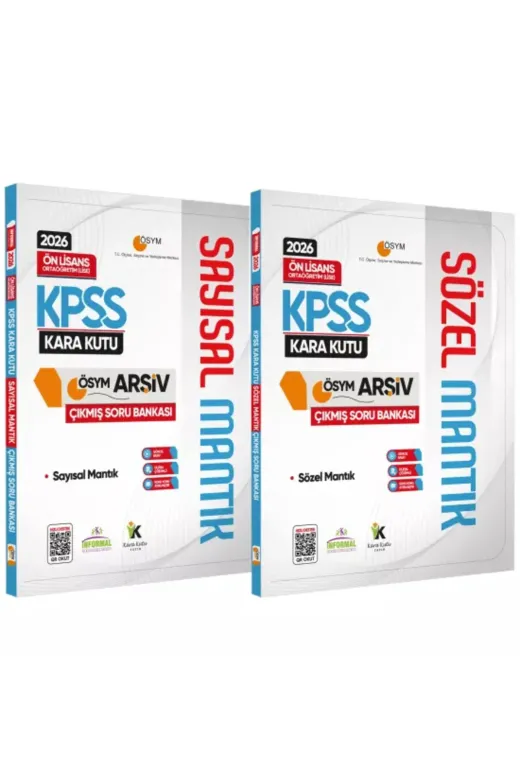 İnformal Yayınları KPSS2020SSMKK 2026 Kpss Önlisans Kara Kutu Sayısal/sözel Mantık Set Ösym Çıkmış Soru Bankası Konu Özetli Çözümlü