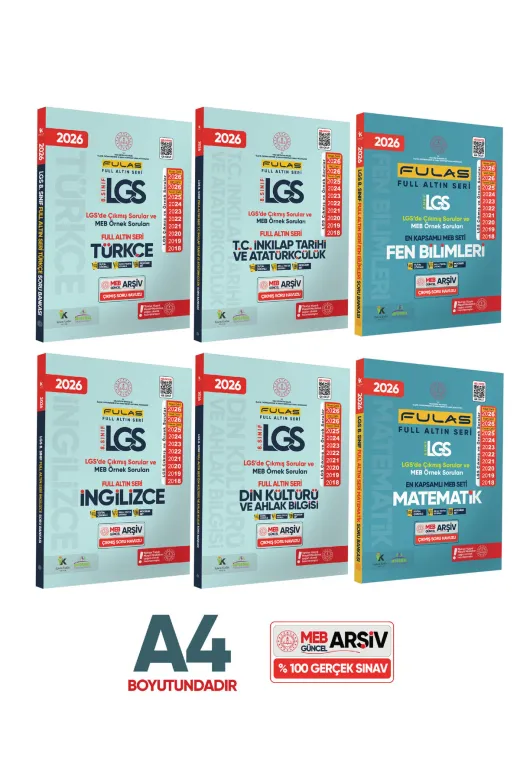 İnformal Yayınları KPSSGYGKSET4044 2026 8.sınıf Full Lgs Altın Seri (Fulas)Meb Çıkmış Modüler Soru Bankası Seti Çözümlü En Kapsamli Set