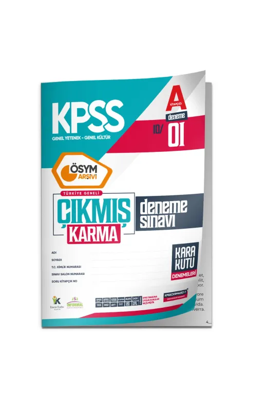 İnformal Yayınları KPSSÖSYMKARMAgygkDNM1 2026 Kpss Ösym Arşivi Çıkmış Soru Karma Genel Yetenek Genel Kültür D. Çözümlü Deneme 10/1.kitapçık