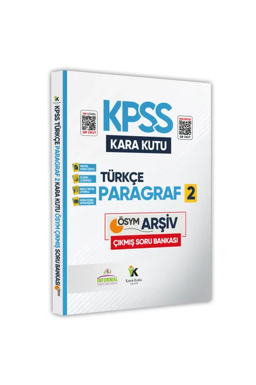 İnformal Yayınları KPSSPARAGRAF2021 Kpss Türkçenin Karakutusu Karma Paragraf2 Soru Bankası Ösym Soru Havuzu En Kapsamlı Çözümlü Paragraf