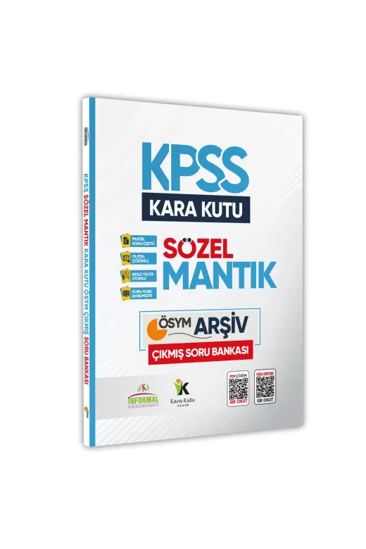 İnformal Yayınları KPSSsozelMANTIK4044 Kpss Sözel Mantık Kara Kutu Konu Özetli Dijital Çözümlü Ösym Çıkmış Soru Havuzu Bankası