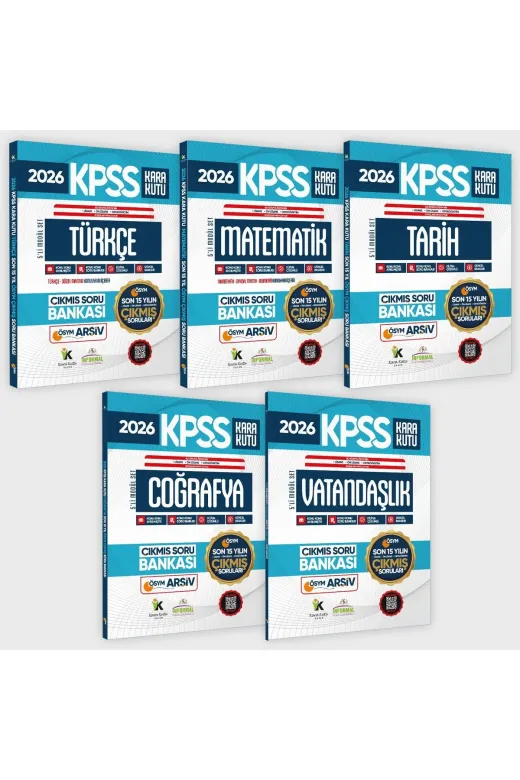 İnformal Yayınları KPSSTarih2022 2026 Fullkpss Lisans-Önlisans-Ortaöğretim Kara Kutu Ösym Çıkmış Soru Bankası 5Li Modül Set Son 15Yıl