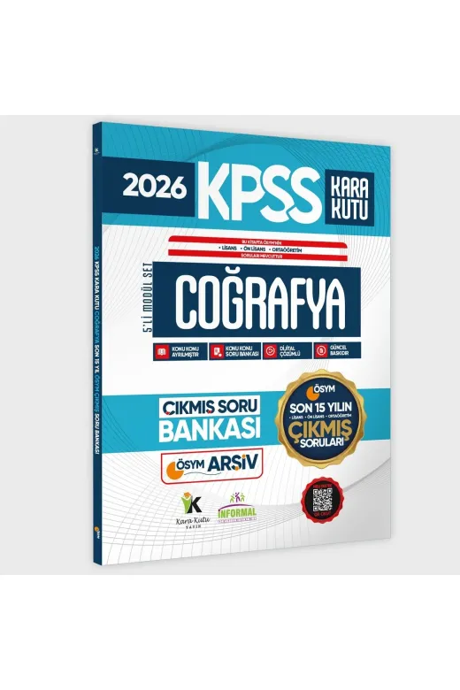 İnformal Yayınları KPSSTarih2022 2026 Fullkpss Lisans-Önlisans-Ortaöğretim Kara Kutu Ösym Çıkmış Soru Bankası 5Li Modül Set Son 15Yıl