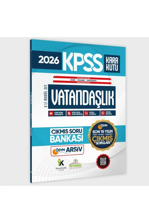 İnformal Yayınları KPSSTarih2022 2026 Fullkpss Lisans-Önlisans-Ortaöğretim Kara Kutu Ösym Çıkmış Soru Bankası 5Li Modül Set Son 15Yıl