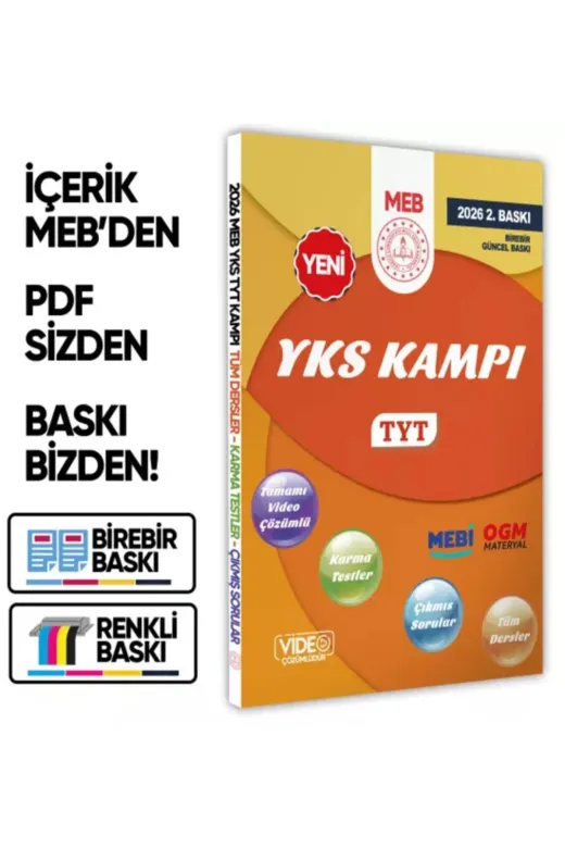 İnformal Yayınları MEBİtytKAMPIsb 2026 Yks-Tyt Kampi Mebi Tüm Dersler Soru Bankası Video Çözümlü (A4 Boyutu-Renkli Baskı)Baski Ücreti
