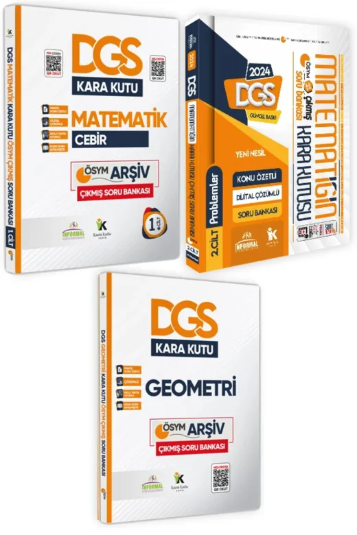 İnformal Yayınları MGKK2020DGSSSET Dgs Matematik 1.-2.cilt Ve Geometrinin Kara Kutusu Konu Özetli D.çözümlü Soru Bankası Altın Set