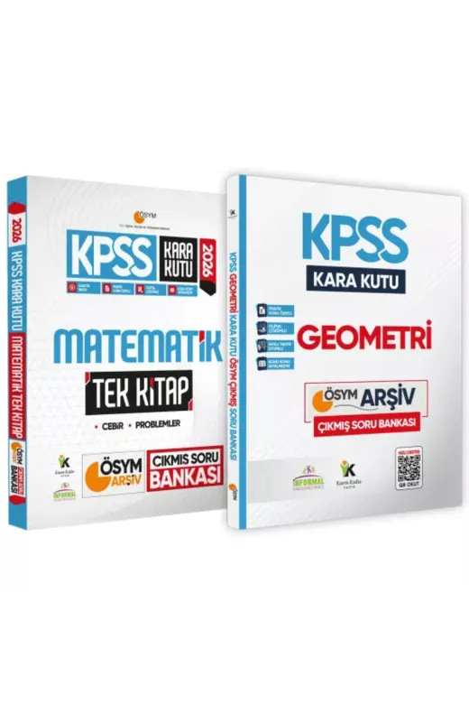 İnformal Yayınları TYC00266237428 2026 Kpss Kara Kutu Tek Kitap Matematik Ve Geometri Ösym Çıkmış Soru Bankası 2Li Set Konu Özetli