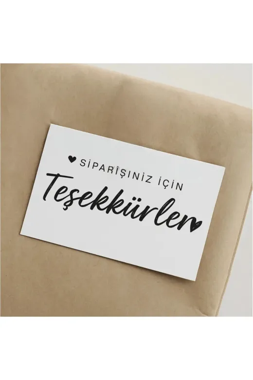 İnformal Yayınları TYCEF15310F31745C5CF2F900 ’’Siparişiniz Için Teşekkürler’’ Teşekkür Kartı 100 Ad 8X5Cm 300 Gr Mat Kuşe