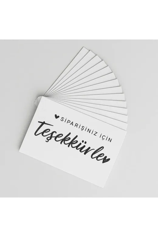 İnformal Yayınları TYCEF15310F31745C5CF2F900 ’’Siparişiniz Için Teşekkürler’’ Teşekkür Kartı 100 Ad 8X5Cm 300 Gr Mat Kuşe