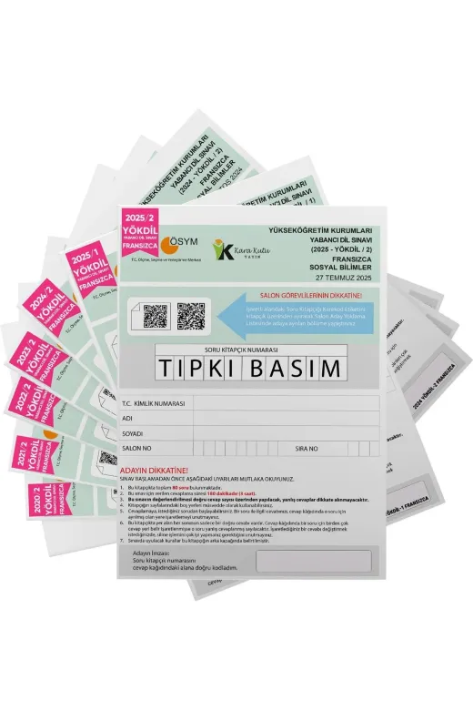 İnformal Yayınları YOKDILfransızcaSOSYAL6TIPKI 2026 Yökdil Fransızca Sosyal Bilimler Ösym Çıkmış Soru Tıpkı Basım 7Li Deneme Paketi